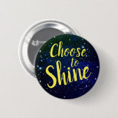 Kies voor de Shine Stars Cosmos Ronde Button 5,7 Cm (Voorkant /achterkant)