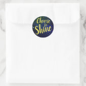 Kies voor de Shine Stars Cosmos Ronde Sticker (Tas)