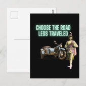 Kies voor de weg die minder onderweg is, anders ge briefkaart (Voorkant / Achterkant)