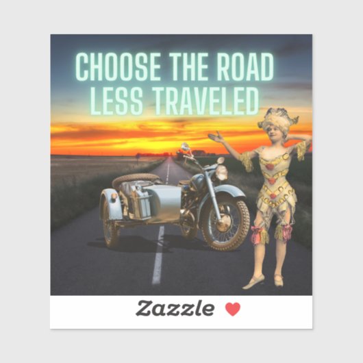 Kies voor de weg die minder onderweg is, getransfo sticker (Vel)