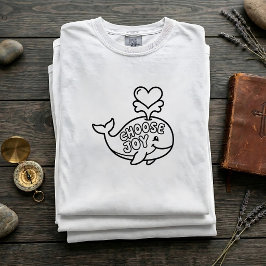 Kies voor een 'Choose Joy' walvis SVG T-shirt voor