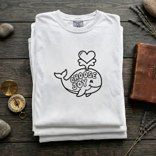 Kies voor een 'Choose Joy' walvis SVG T-shirt voor