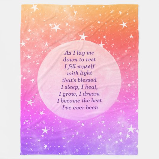 Kies voor een goed Slaap-design Fleece Deken (Voorkant)