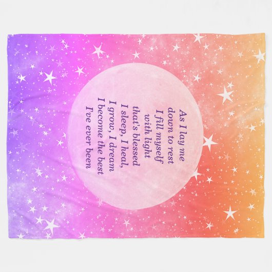 Kies voor een goed Slaap-design Fleece Deken (Voorkant (Horizontaal))