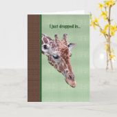 Kies voor een Goede Kaart met Inquisitieve Giraffe (Gele Bloem)