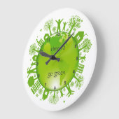 Kies voor een groene ontwerpwandklok grote klok (Hoek)