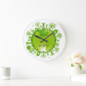 Kies voor een groene ontwerpwandklok grote klok (Huis)