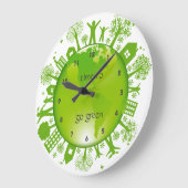 Kies voor een groene ontwerpwandklok grote klok (Hoek)