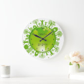 Kies voor een groene ontwerpwandklok grote klok (Huis)
