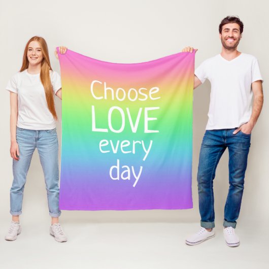 Kies voor elke dag een regenboogbundel fleece deken (In situ)