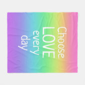 Kies voor elke dag een regenboogbundel fleece deken (Voorkant (Horizontaal))