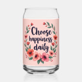 Kies voor geluk Dagelijkse Bloemenkrans Blikvorm Glas (Voorkant)