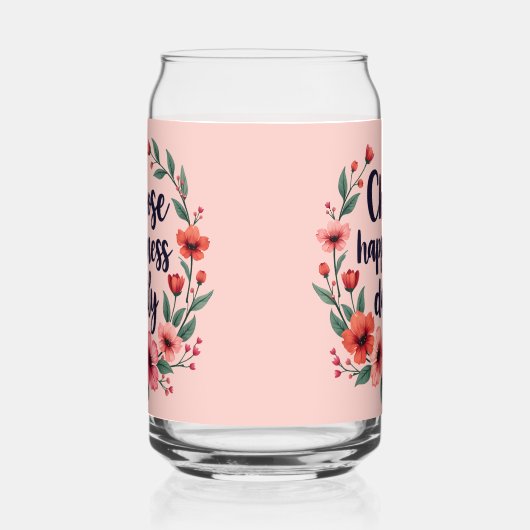 Kies voor geluk Dagelijkse Bloemenkrans Blikvorm Glas (Rechts)