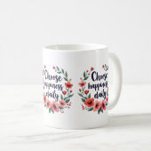 Kies voor geluk Dagelijkse Bloemenkrans Koffiemok (Voorkant rechts)