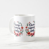 Kies voor geluk Dagelijkse Bloemenkrans Koffiemok (Voorkant links)