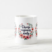 Kies voor geluk Dagelijkse Bloemenkrans Koffiemok (Center)