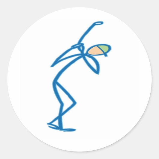 Kies voor golfer T-shirts en Gifts. Ronde Sticker (Voorkant)