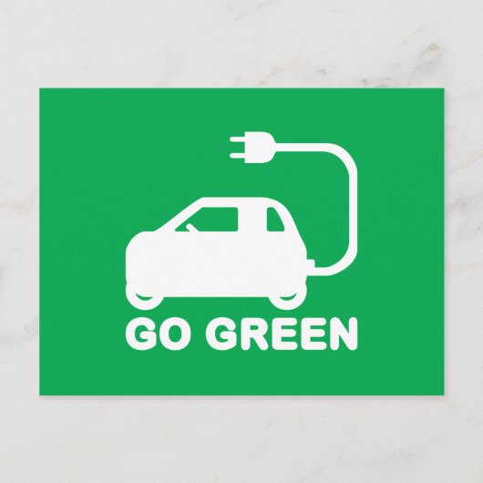 Kies voor groene ~ Drive Electric Cars Briefkaart (Voorkant)