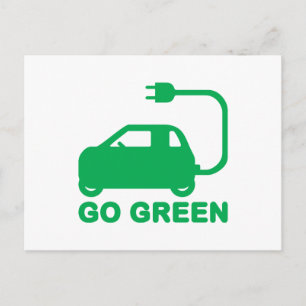 Kies voor groene ~ Drive Electric Cars Briefkaart