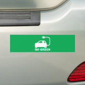 Kies voor groene ~ Drive Electric Cars Bumpersticker (Op auto)