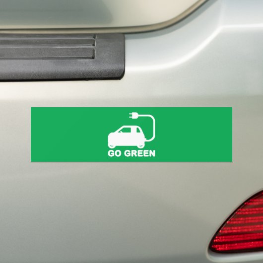 Kies voor groene ~ Drive Electric Cars Bumpersticker (Op auto)