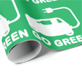 Kies voor groene ~ Drive Electric Cars Cadeaupapier (Rol Hoek)
