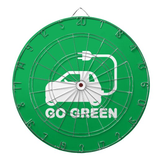 Kies voor groene ~ Drive Electric Cars Dartbord (Voorkant)