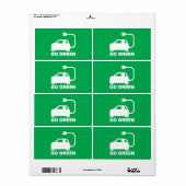 Kies voor groene ~ Drive Electric Cars Etiket (Full Sheet)