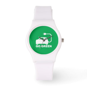 Kies voor groene ~ Drive Electric Cars Horloge