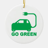 Kies voor groene ~ Drive Electric Cars Keramisch Ornament (Voorkant)