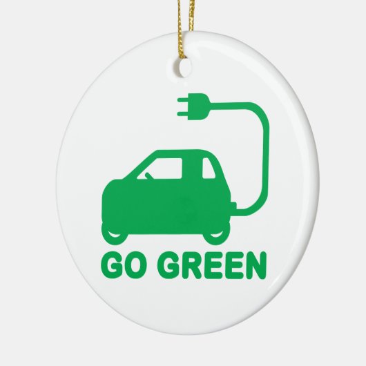 Kies voor groene ~ Drive Electric Cars Keramisch Ornament (Links)