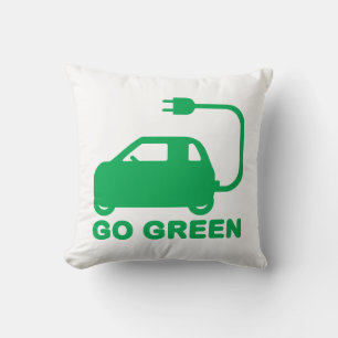 Kies voor groene ~ Drive Electric Cars Kussen