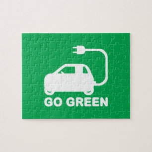 Kies voor groene ~ Drive Electric Cars Legpuzzel