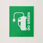 Kies voor groene ~ Drive Electric Cars Legpuzzel (Verticaal)