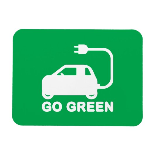 Kies voor groene ~ Drive Electric Cars Magneet (Horizontaal)