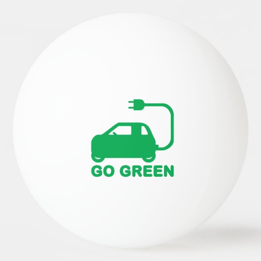 Kies voor groene ~ Drive Electric Cars Pingpongbal (Voorkant)