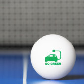 Kies voor groene ~ Drive Electric Cars Pingpongbal (Net)