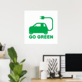 Kies voor groene ~ Drive Electric Cars Poster (Thuiskantoor)