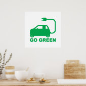 Kies voor groene ~ Drive Electric Cars Poster (Keuken)