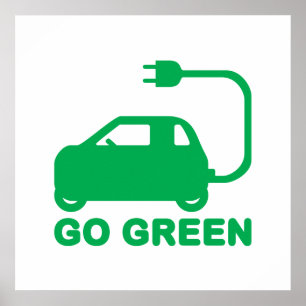 Kies voor groene ~ Drive Electric Cars Poster