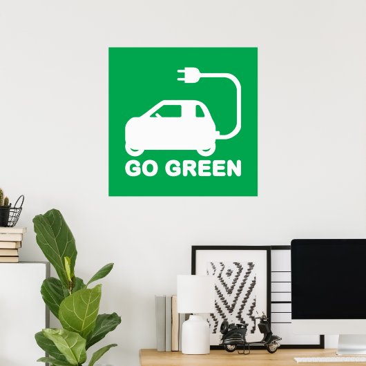 Kies voor groene ~ Drive Electric Cars Poster (Thuiskantoor)