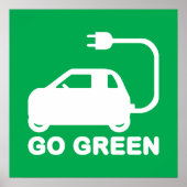Kies voor groene ~ Drive Electric Cars Poster (Voorkant)