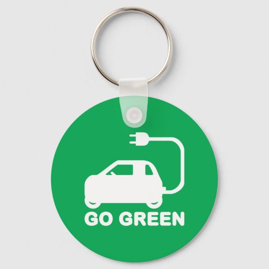 Kies voor groene ~ Drive Electric Cars Sleutelhanger (Voorkant)