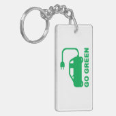 Kies voor groene ~ Drive Electric Cars Sleutelhanger (Voorkant Links)