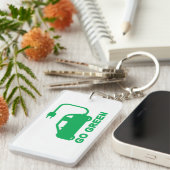 Kies voor groene ~ Drive Electric Cars Sleutelhanger (Voorkant Rechts)