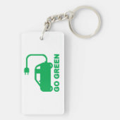 Kies voor groene ~ Drive Electric Cars Sleutelhanger (achterkant)
