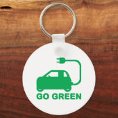 Kies voor groene ~ Drive Electric Cars Sleutelhanger (Voorkant)