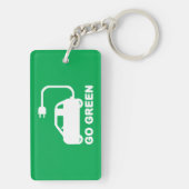 Kies voor groene ~ Drive Electric Cars Sleutelhanger (achterkant)