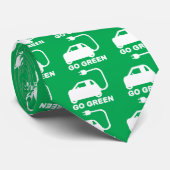 Kies voor groene ~ Drive Electric Cars Stropdas (Opgerold)