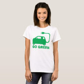 Kies voor groene ~ Drive Electric Cars T-shirt (Voorkant volledig)